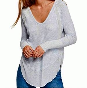 Free People Catalina Thermal Top In Oatmeal Heather